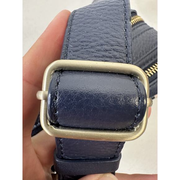 Radley London Hello Lovely Navy Grey Leather Small Crossbody Bag Luxury Dual zip - Picture 9 of 16